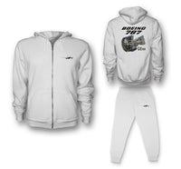 Thumbnail for Boeing 787 & GENX Engine Designed Zipped Hoodies & Sweatpants Set
