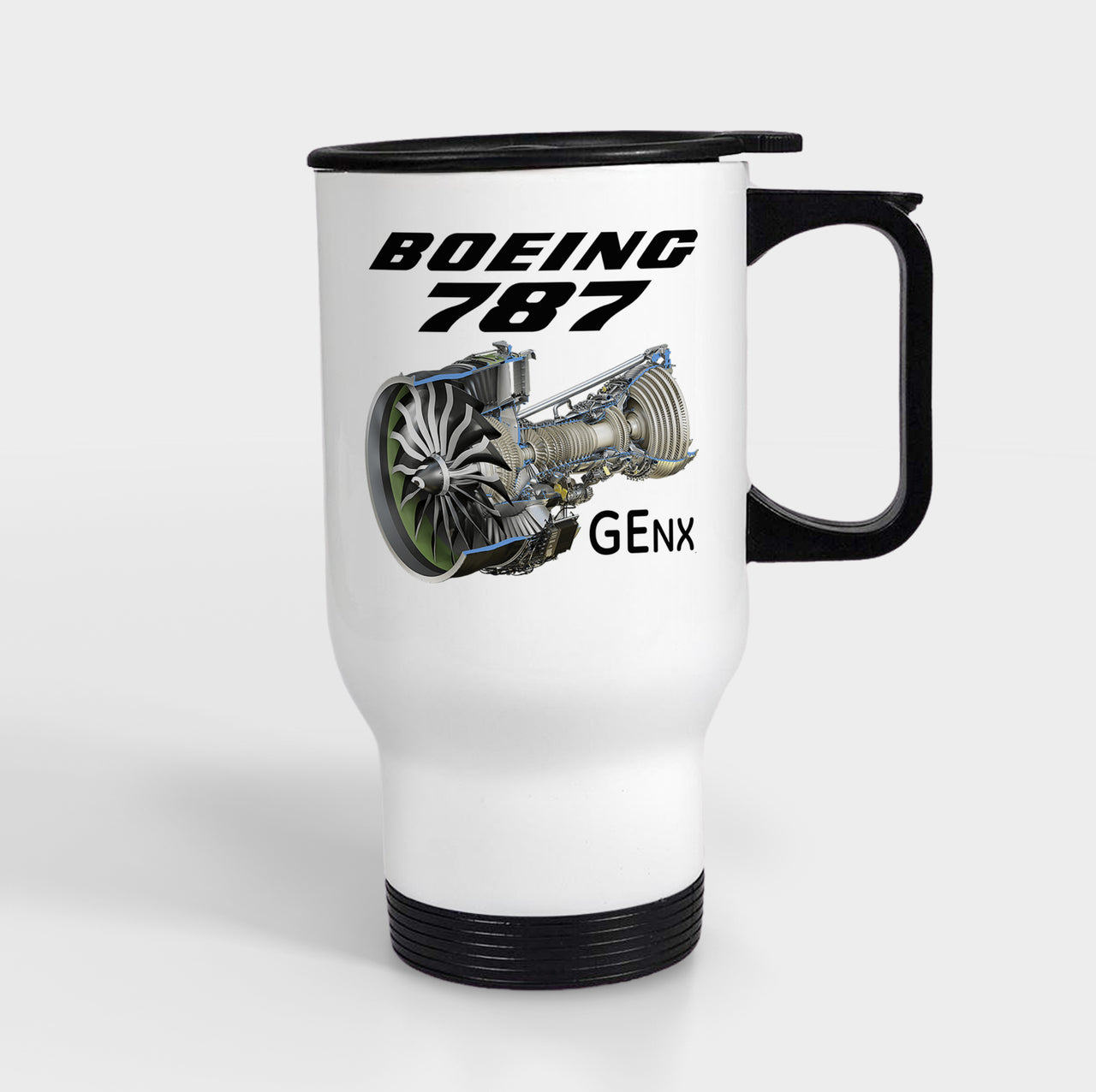 Boeing 787 & GENX Engine Designed Travel Mugs (With Holder)