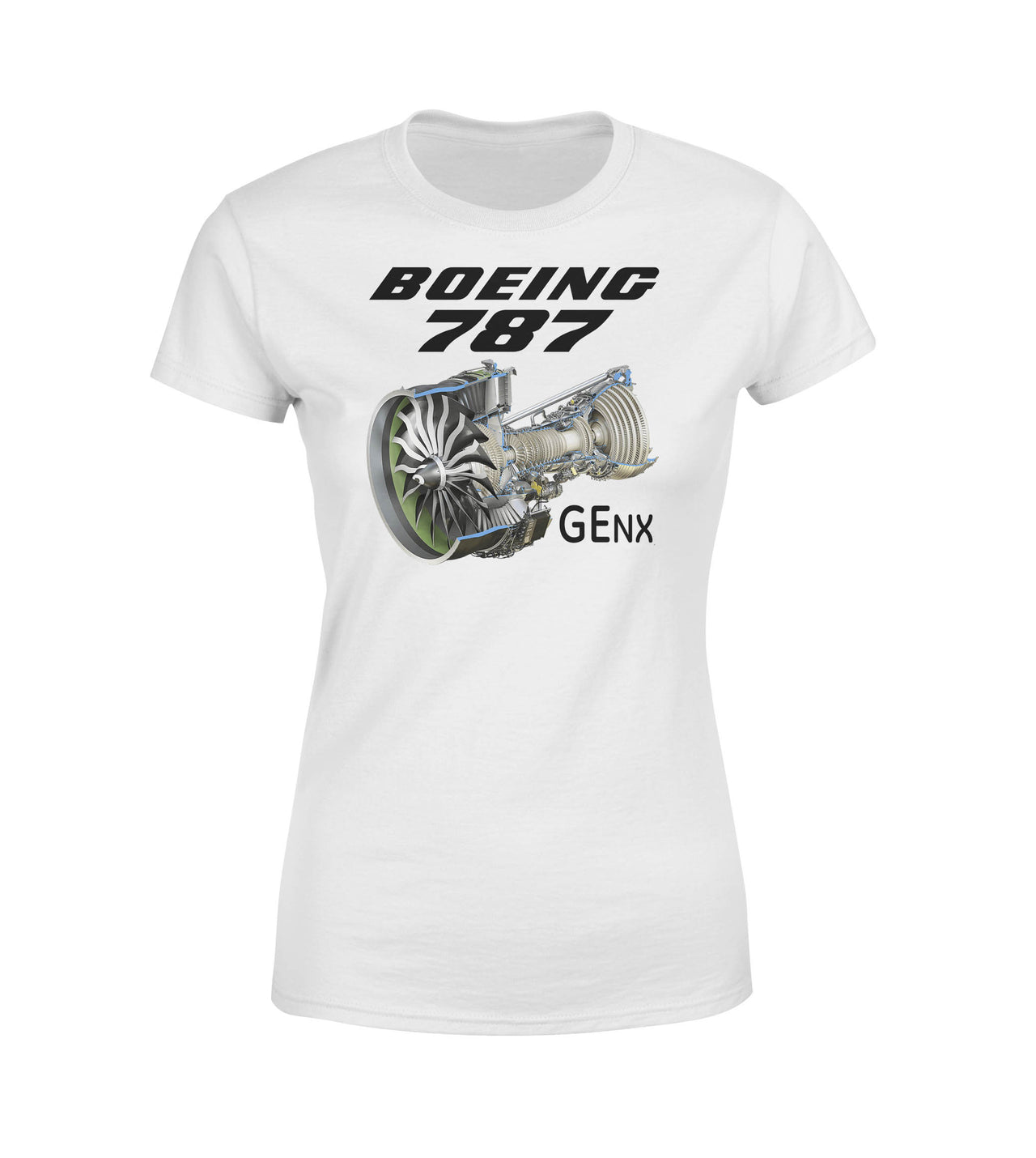 Boeing 787 & GENX Engine Designed Women T-Shirts