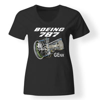 Thumbnail for Boeing 787 & GENX Engine Designed V-Neck T-Shirts