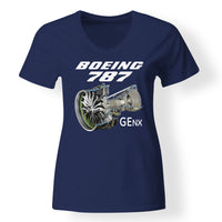 Thumbnail for Boeing 787 & GENX Engine Designed V-Neck T-Shirts