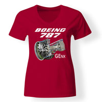 Thumbnail for Boeing 787 & GENX Engine Designed V-Neck T-Shirts