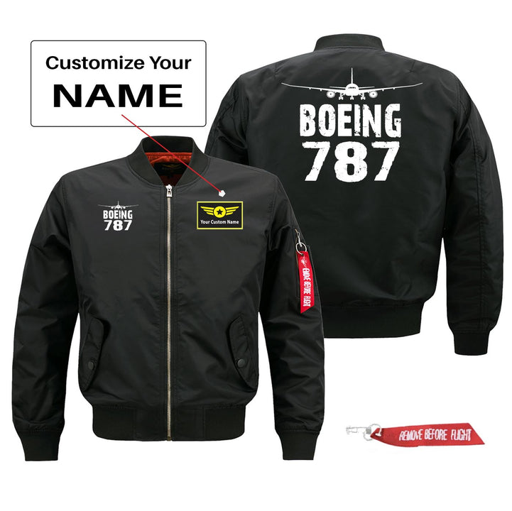 Boeing 787 Silhouette & Designed Pilot Jackets (Customizable