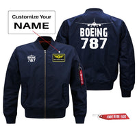 Thumbnail for Boeing 787 Silhouette & Designed Pilot Jackets (Customizable)