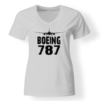Thumbnail for Boeing 787 & Plane Designed V-Neck T-Shirts