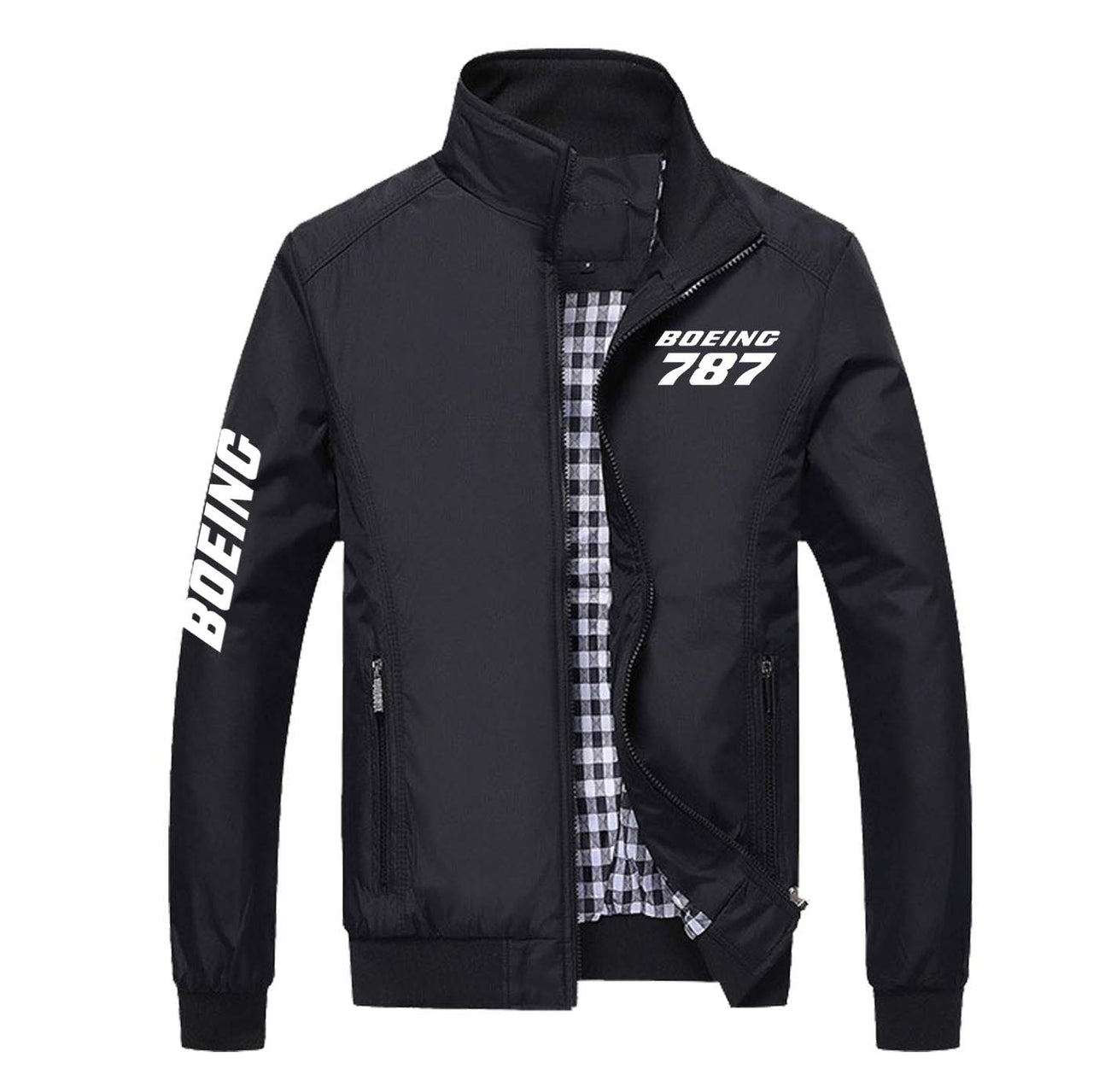 Boeing 787 & Text Designed Stylish Jackets