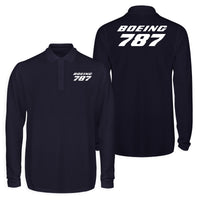 Thumbnail for Boeing 787 & Text Designed Long Sleeve Polo T-Shirts (Double-Side)