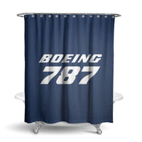 Thumbnail for Boeing 787 & Text Designed Shower Curtains