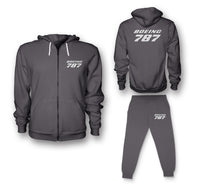 Thumbnail for Boeing 787 & Text Designed Zipped Hoodies & Sweatpants Set