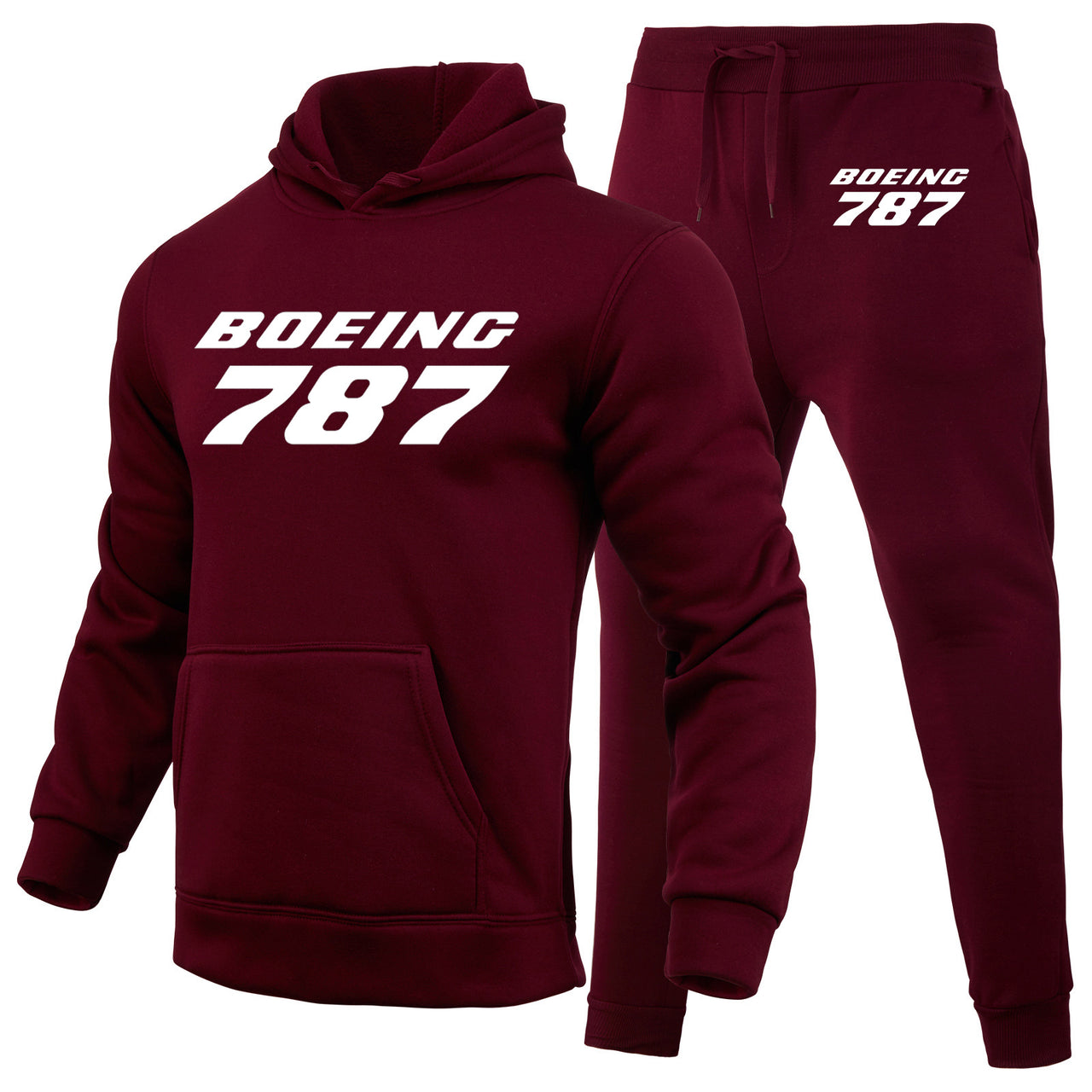 Boeing 787 & Text Designed Hoodies & Sweatpants Set