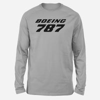 Thumbnail for Boeing 787 & Text Designed Long-Sleeve T-Shirts