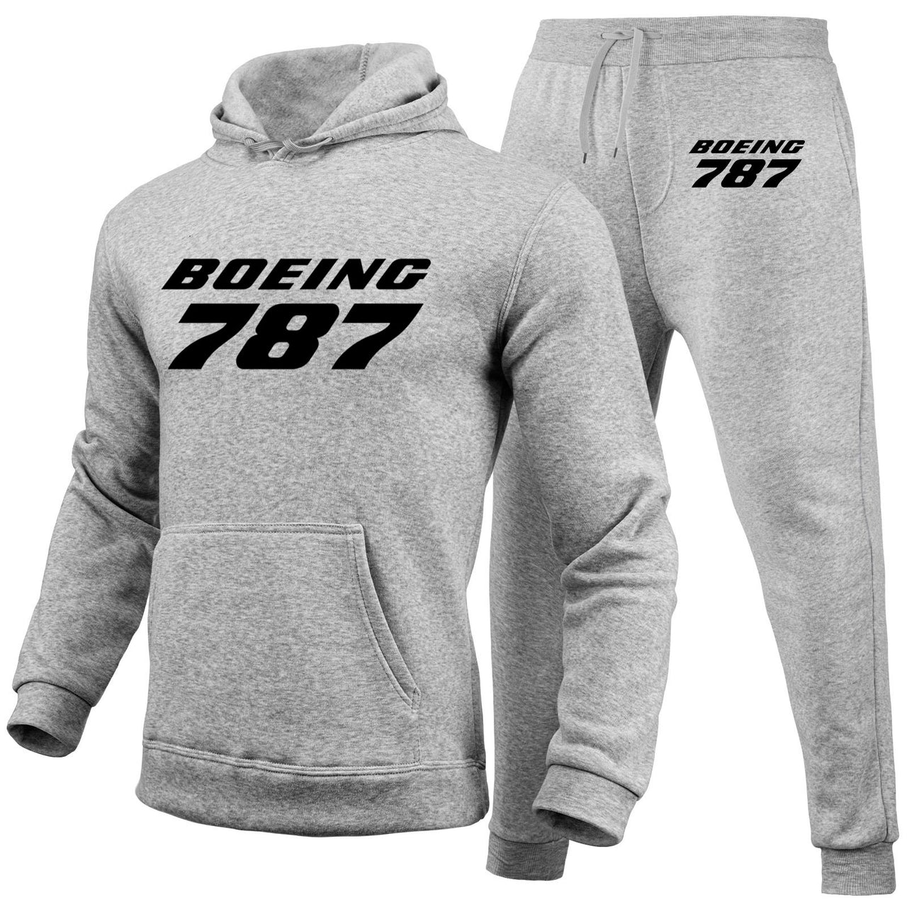 Boeing 787 & Text Designed Hoodies & Sweatpants Set