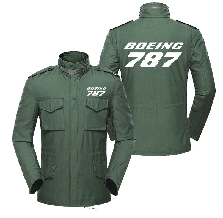 Boeing 787 & Text Designed Military Coats
