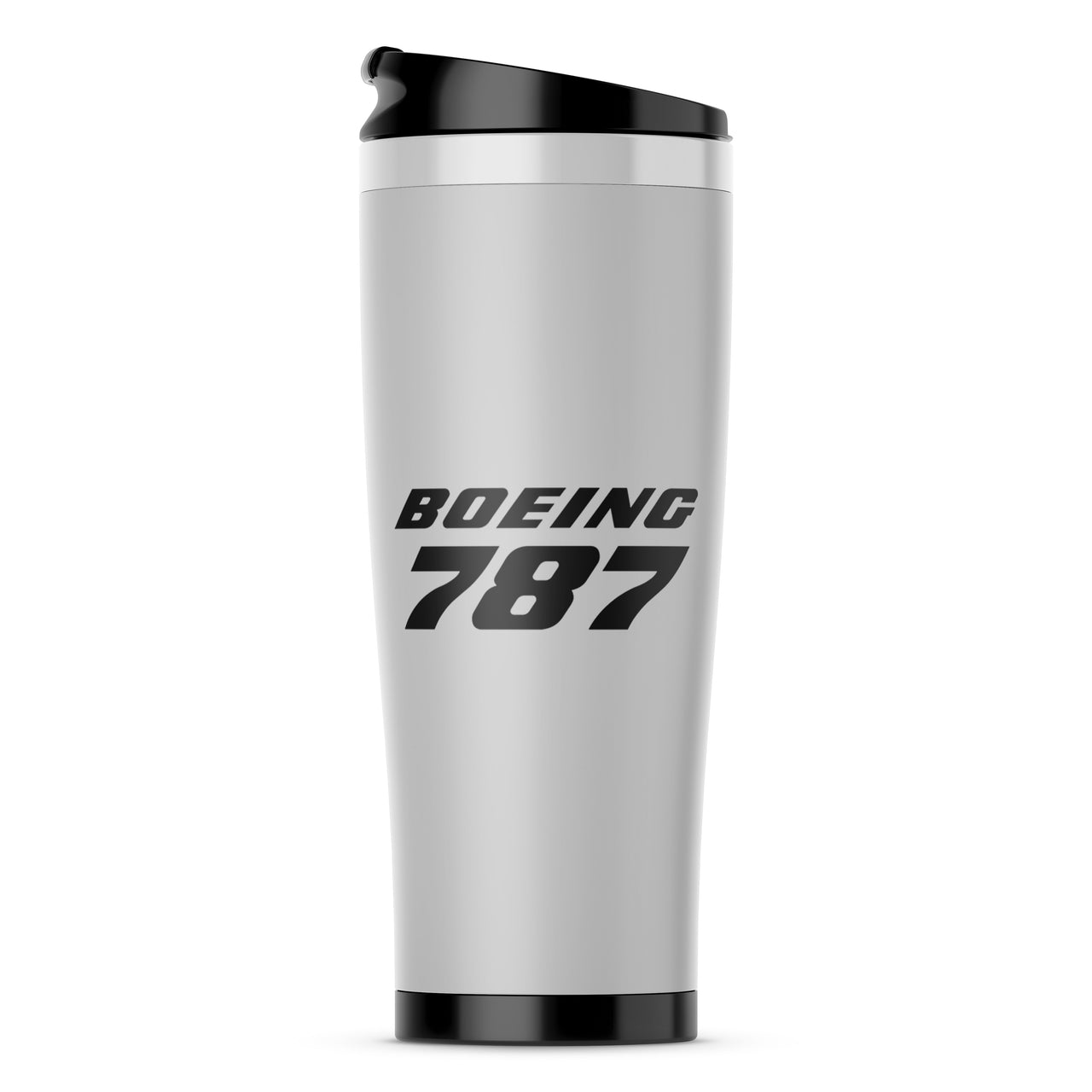 Boeing 787 & Text Designed Travel Mugs