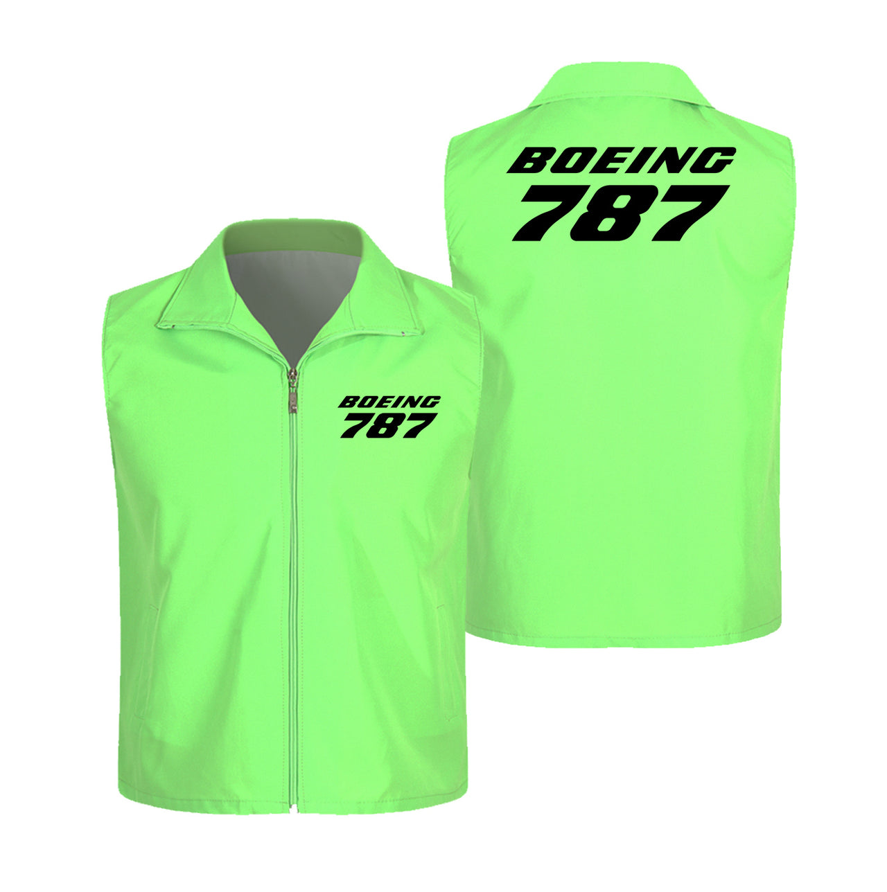 Boeing 787 & Text Designed Thin Style Vests