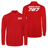 Thumbnail for Boeing 787 & Text Designed Long Sleeve Polo T-Shirts (Double-Side)