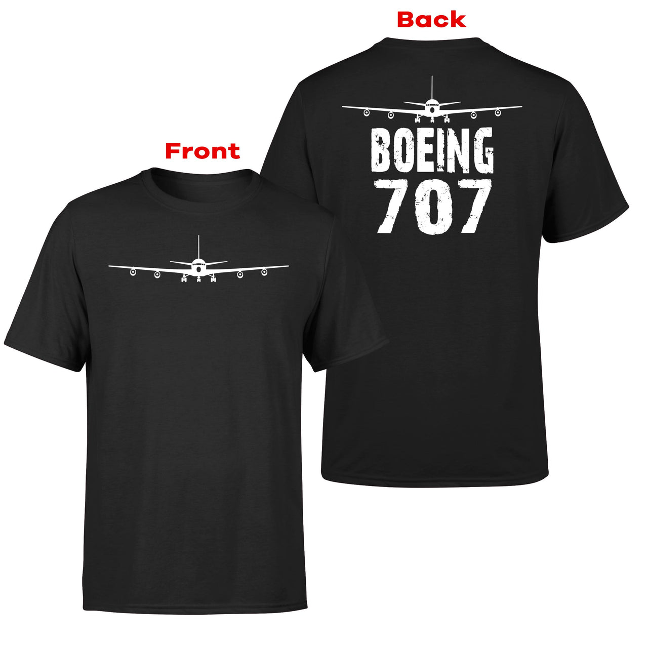 Boeing 707 & Plane Designed Double-Side T-Shirts