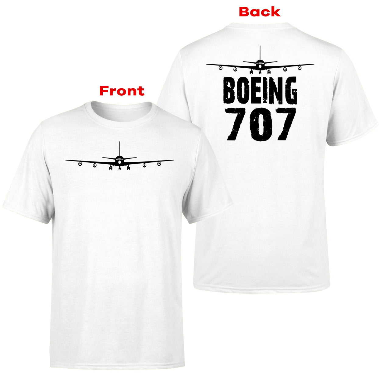 Boeing 707 & Plane Designed Double-Side T-Shirts