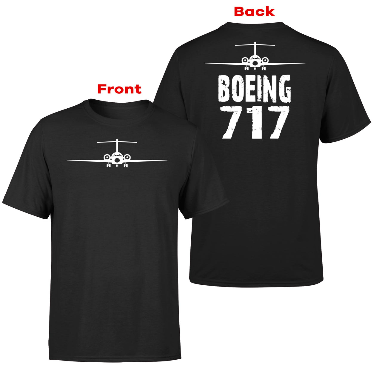 Boeing 717 & Plane Designed Double-Side T-Shirts