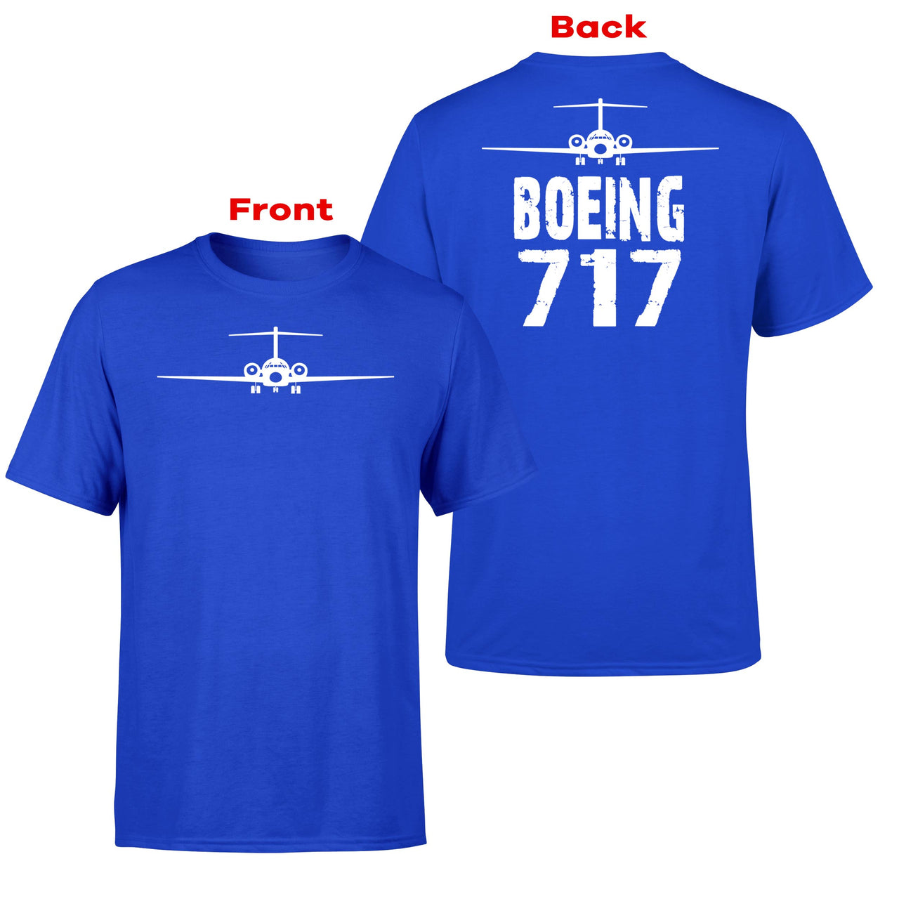 Boeing 717 & Plane Designed Double-Side T-Shirts