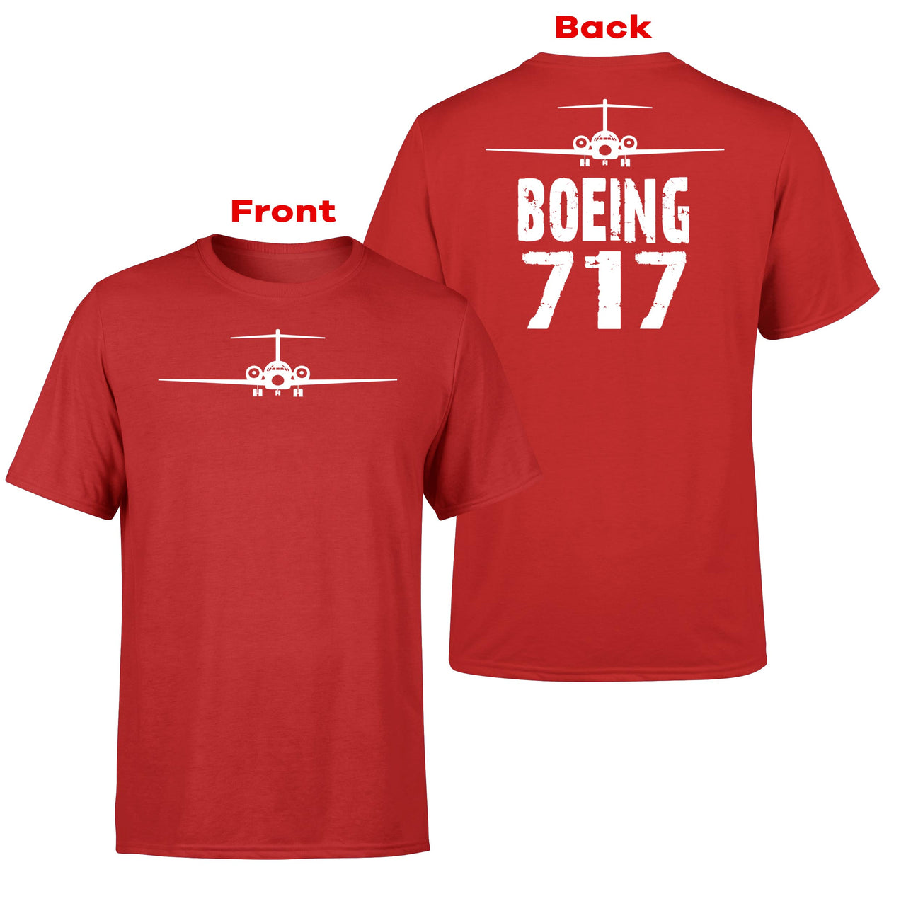 Boeing 717 & Plane Designed Double-Side T-Shirts