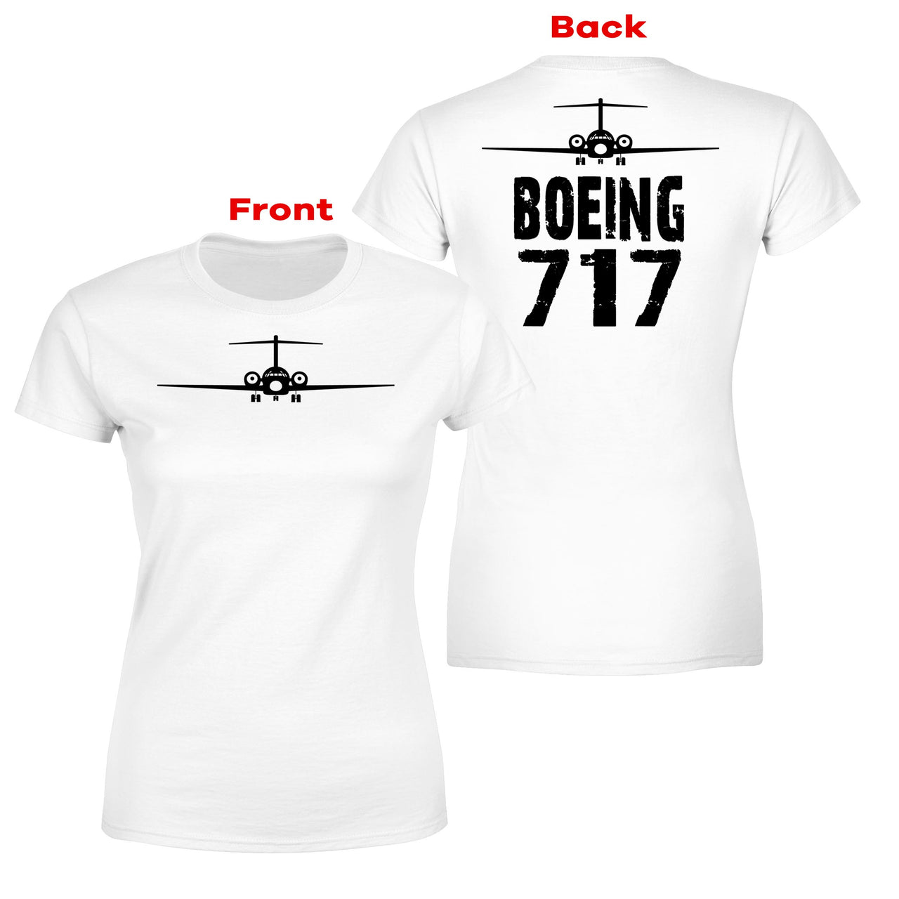 Boeing 717 & Plane Designed Double-Side T-Shirts