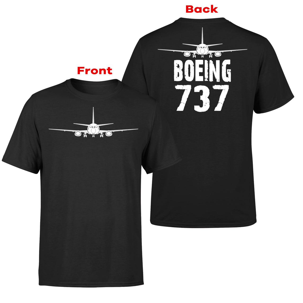 Boeing 737 & Plane Designed Double-Side T-Shirts
