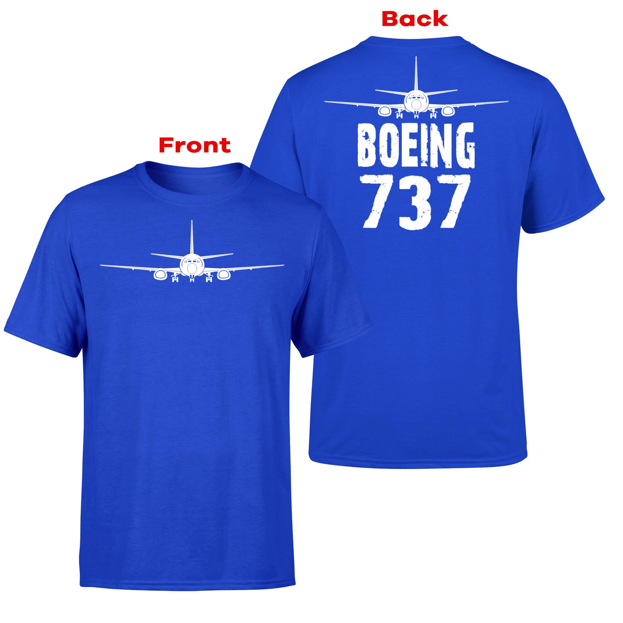 Boeing 737 & Plane Designed Double-Side T-Shirts