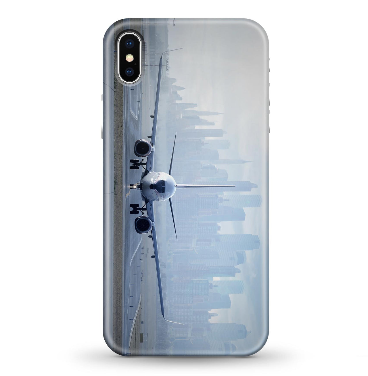 Boeing 737 & City View Behind Printed iPhone Cases