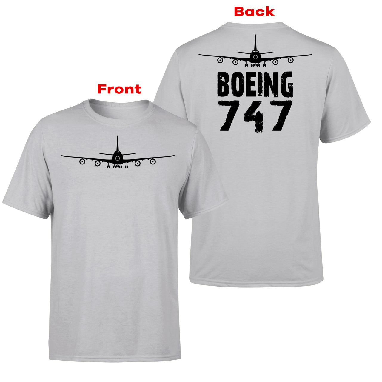 Boeing 747 & Plane Designed Double-Side T-Shirts