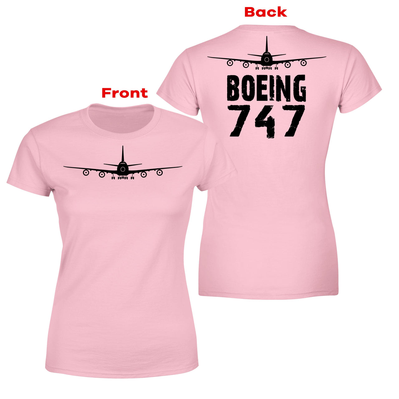 Boeing 747 & Plane Designed Double-Side T-Shirts