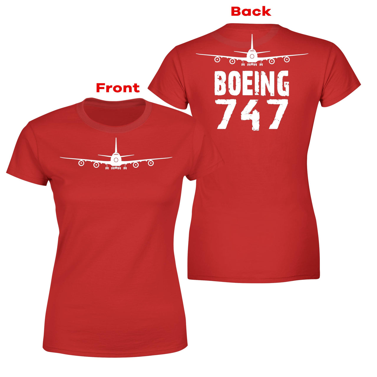 Boeing 747 & Plane Designed Double-Side T-Shirts