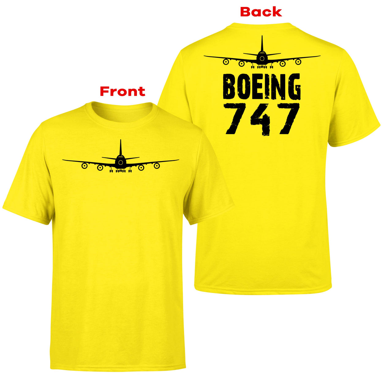 Boeing 747 & Plane Designed Double-Side T-Shirts