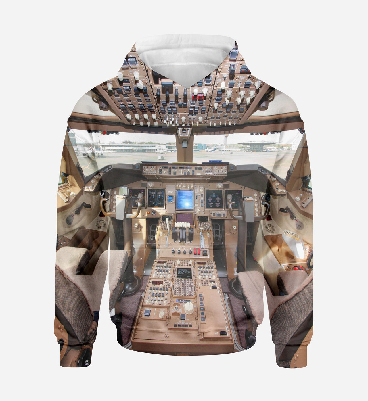 Boeing 747 Cockpit Printed 3D Hoodies