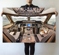 Thumbnail for Boeing 747 Cockpit Printed Posters Aviation Shop 