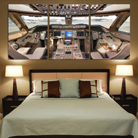 Thumbnail for Boeing 747 Cockpit Printed Canvas Posters (3 Pieces) Aviation Shop 