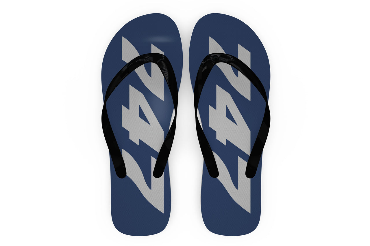 Boeing 747 Text Designed Slippers (Flip Flops)
