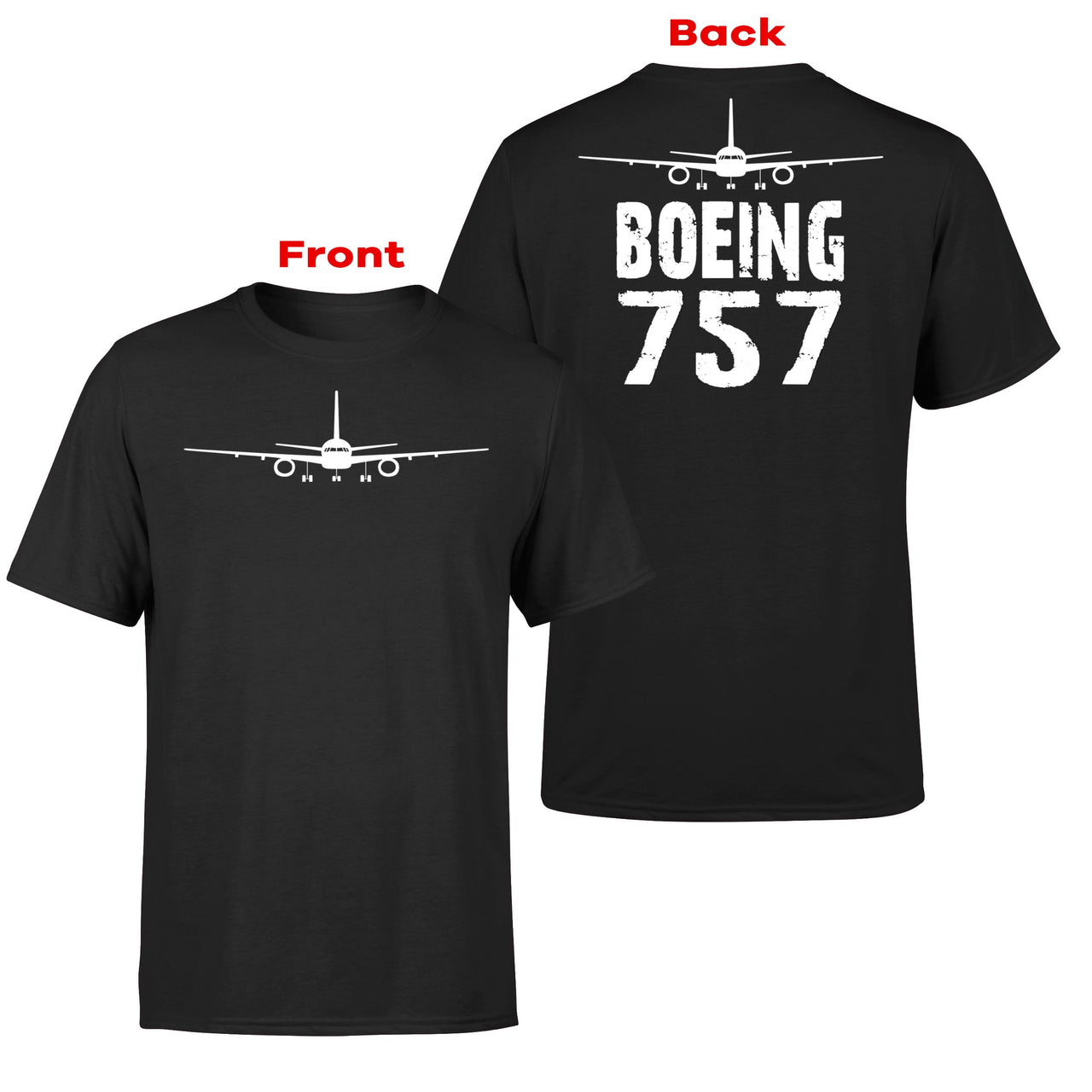 Boeing 757 & Plane Designed Double-Side T-Shirts