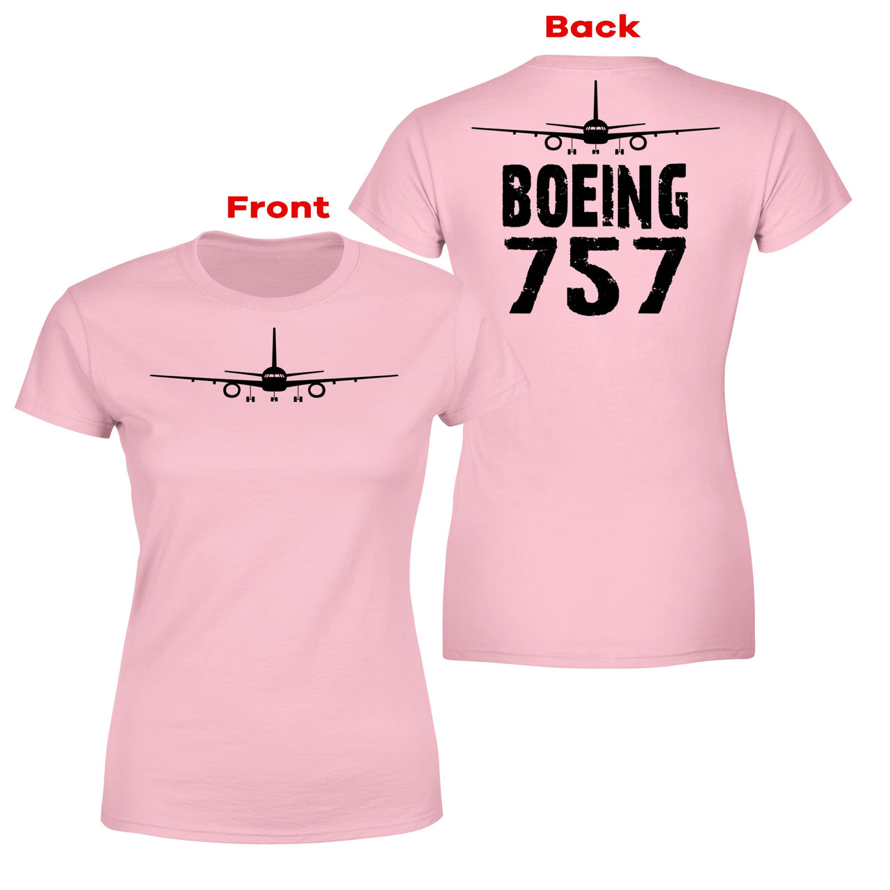 Boeing 757 & Plane Designed Double-Side T-Shirts