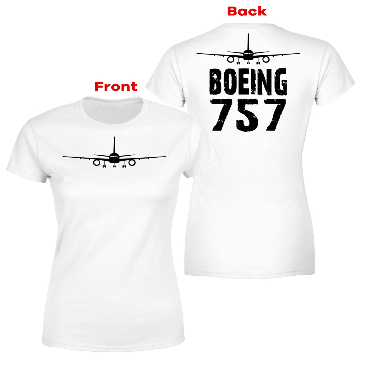 Boeing 757 & Plane Designed Double-Side T-Shirts