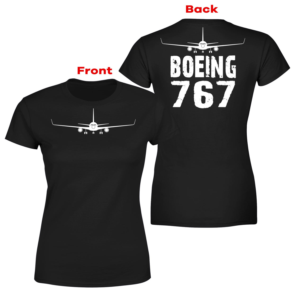 Boeing 767 & Plane Designed Double-Side T-Shirts