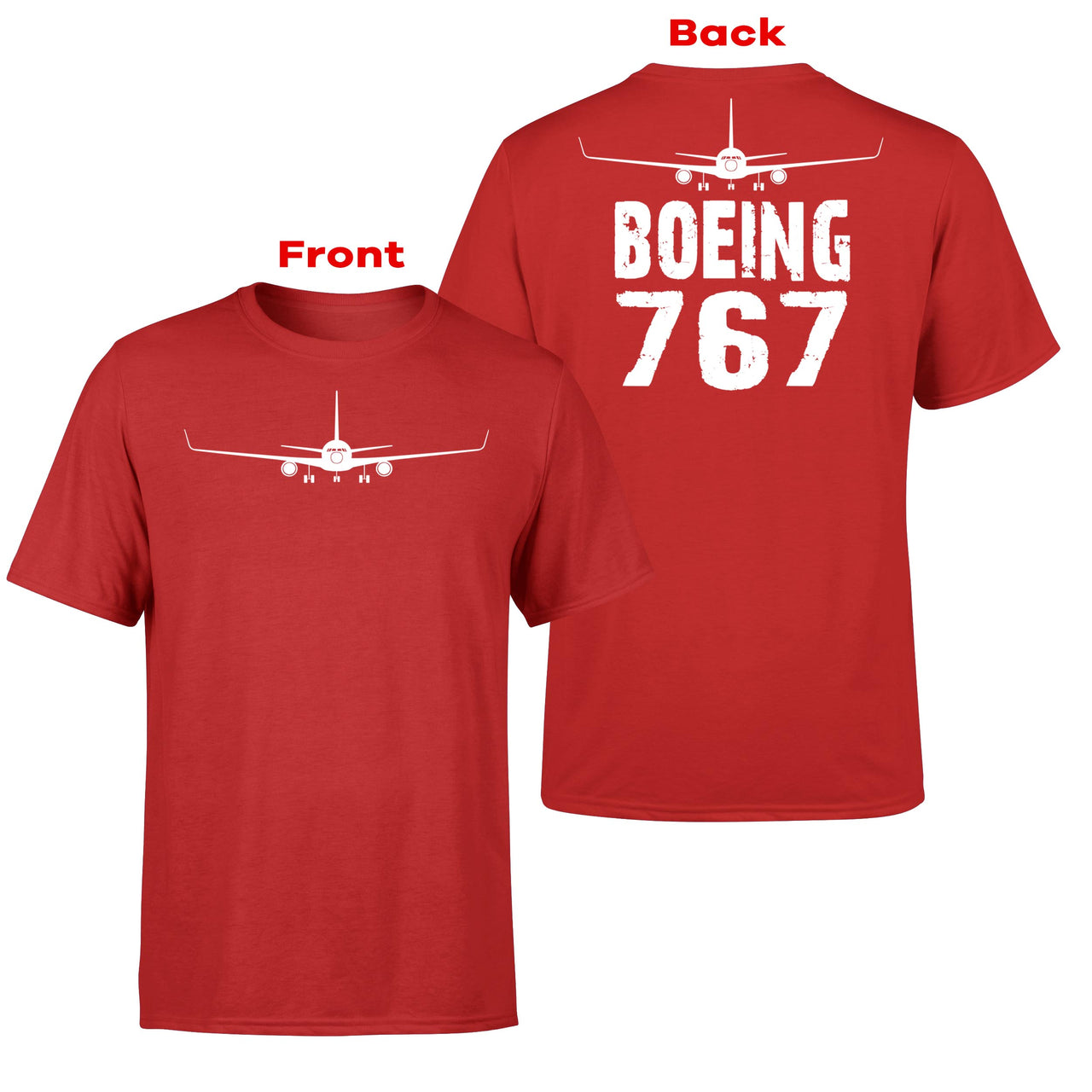 Boeing 767 & Plane Designed Double-Side T-Shirts