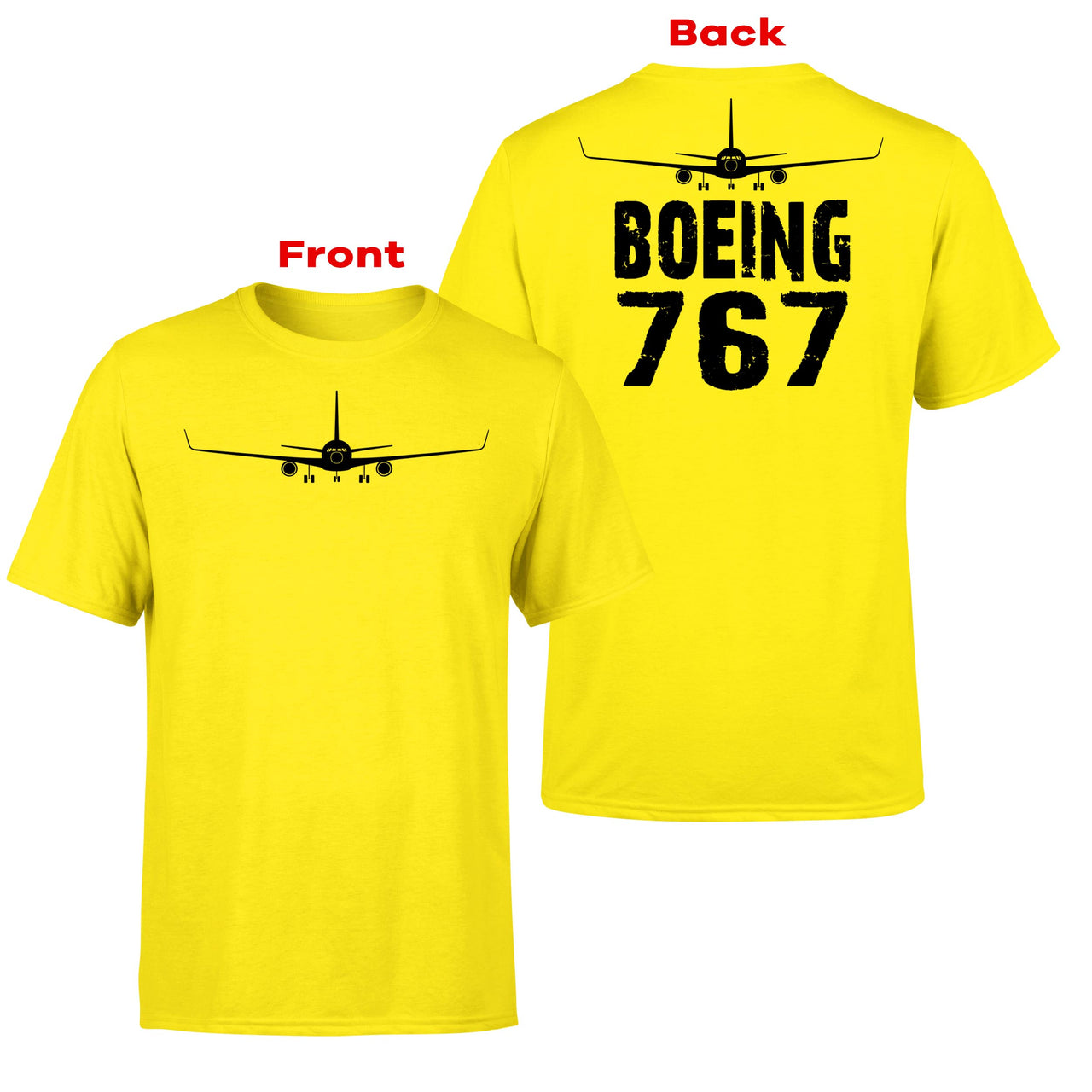 Boeing 767 & Plane Designed Double-Side T-Shirts
