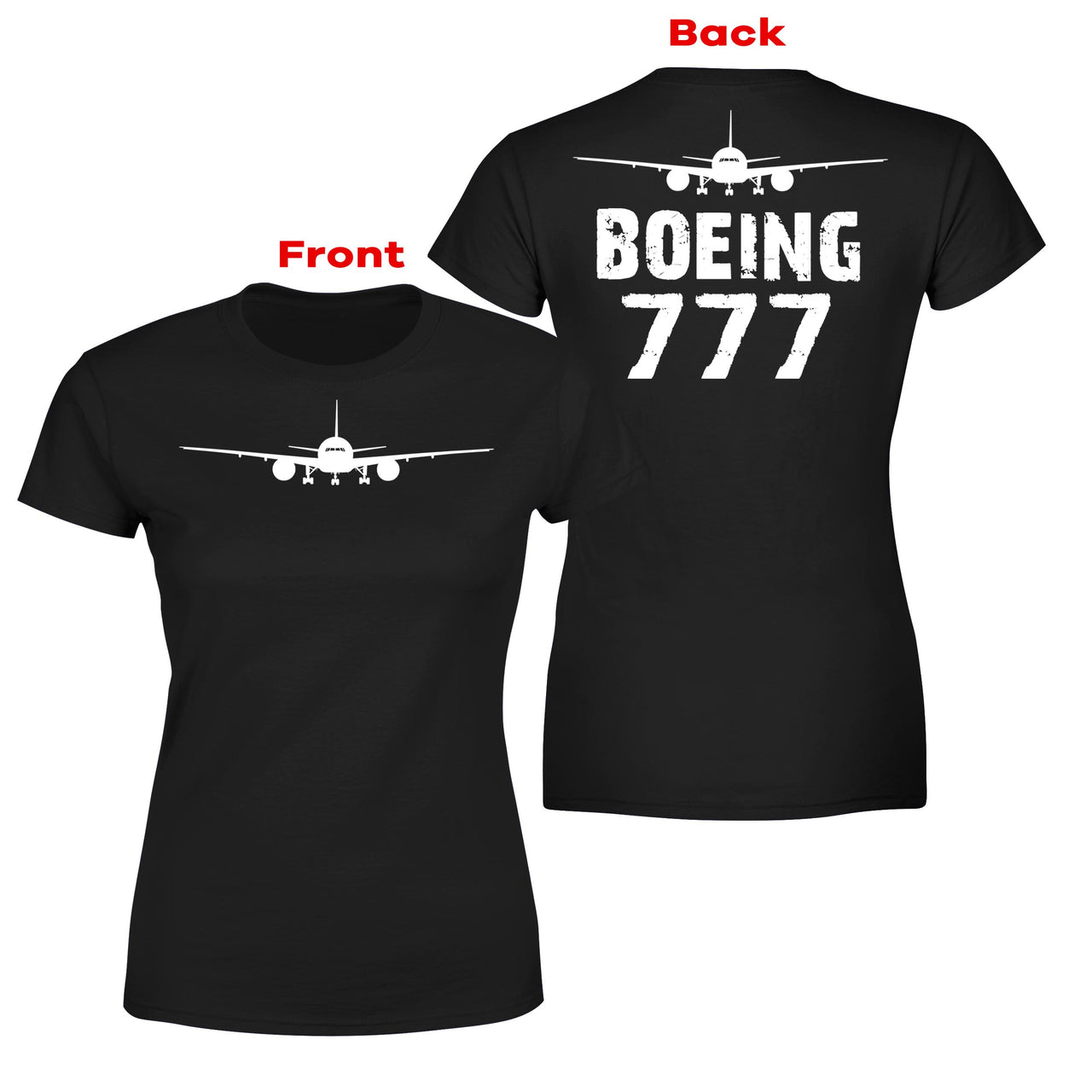 Boeing 777 & Plane Designed Double-Side T-Shirts