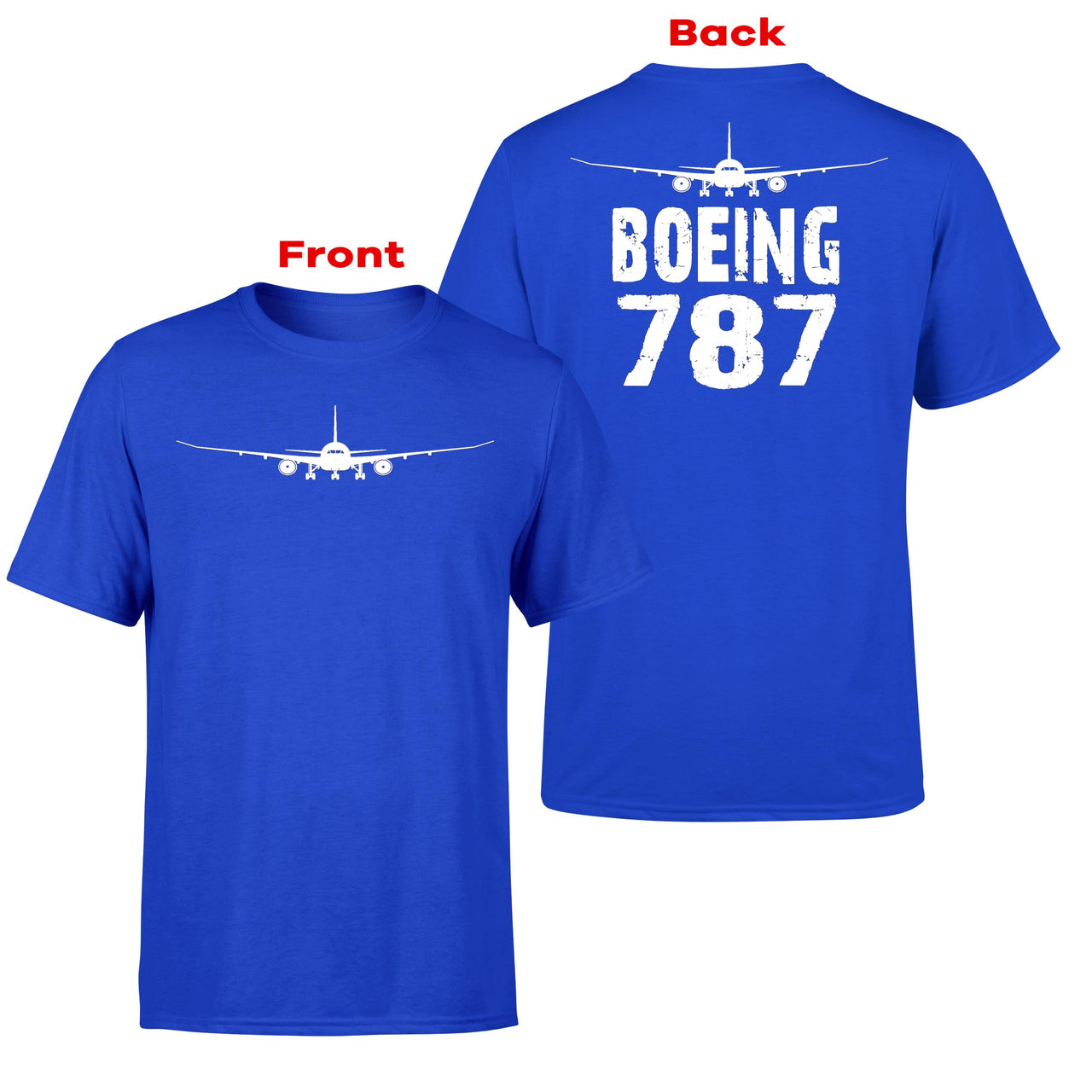 Boeing 787 & Plane Designed Double-Side T-Shirts