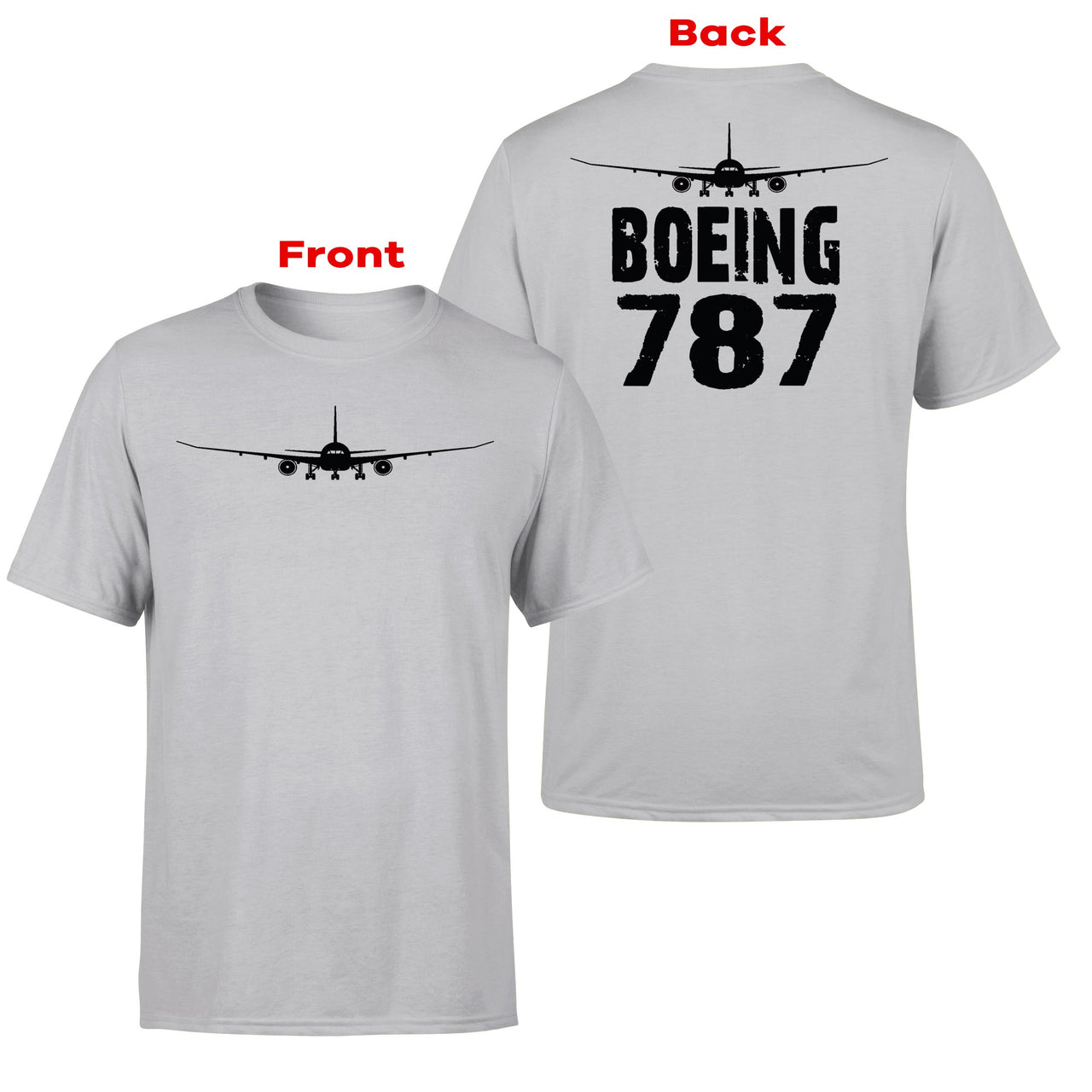 Boeing 787 & Plane Designed Double-Side T-Shirts