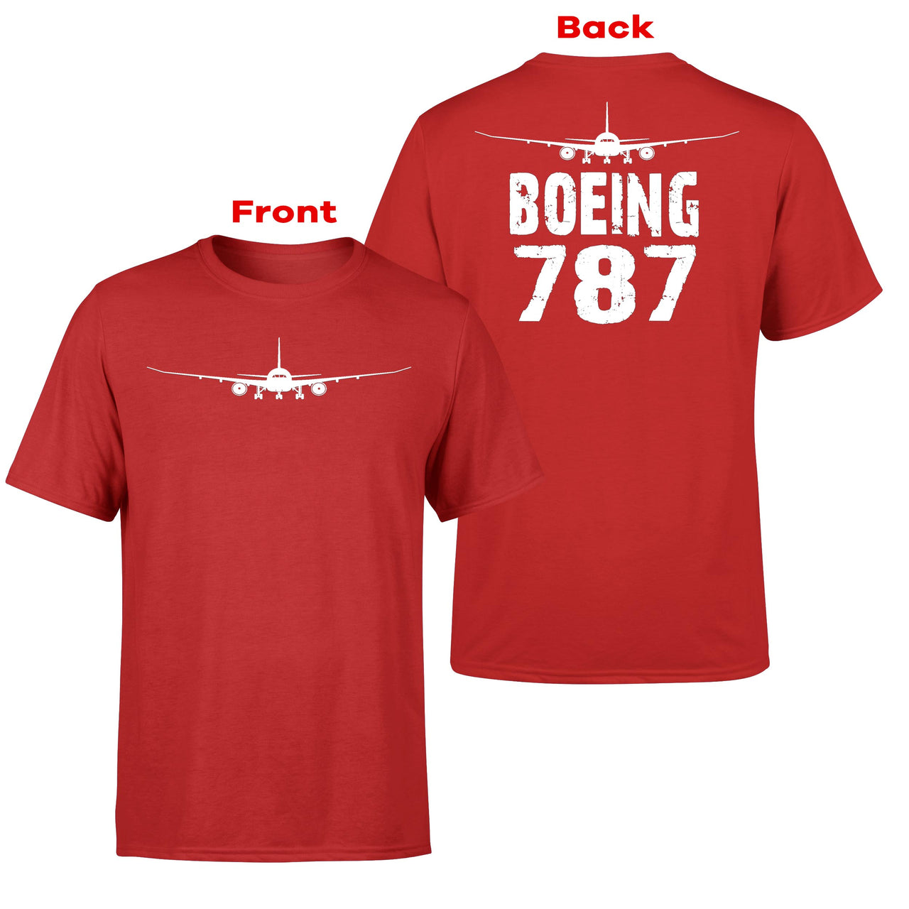 Boeing 787 & Plane Designed Double-Side T-Shirts