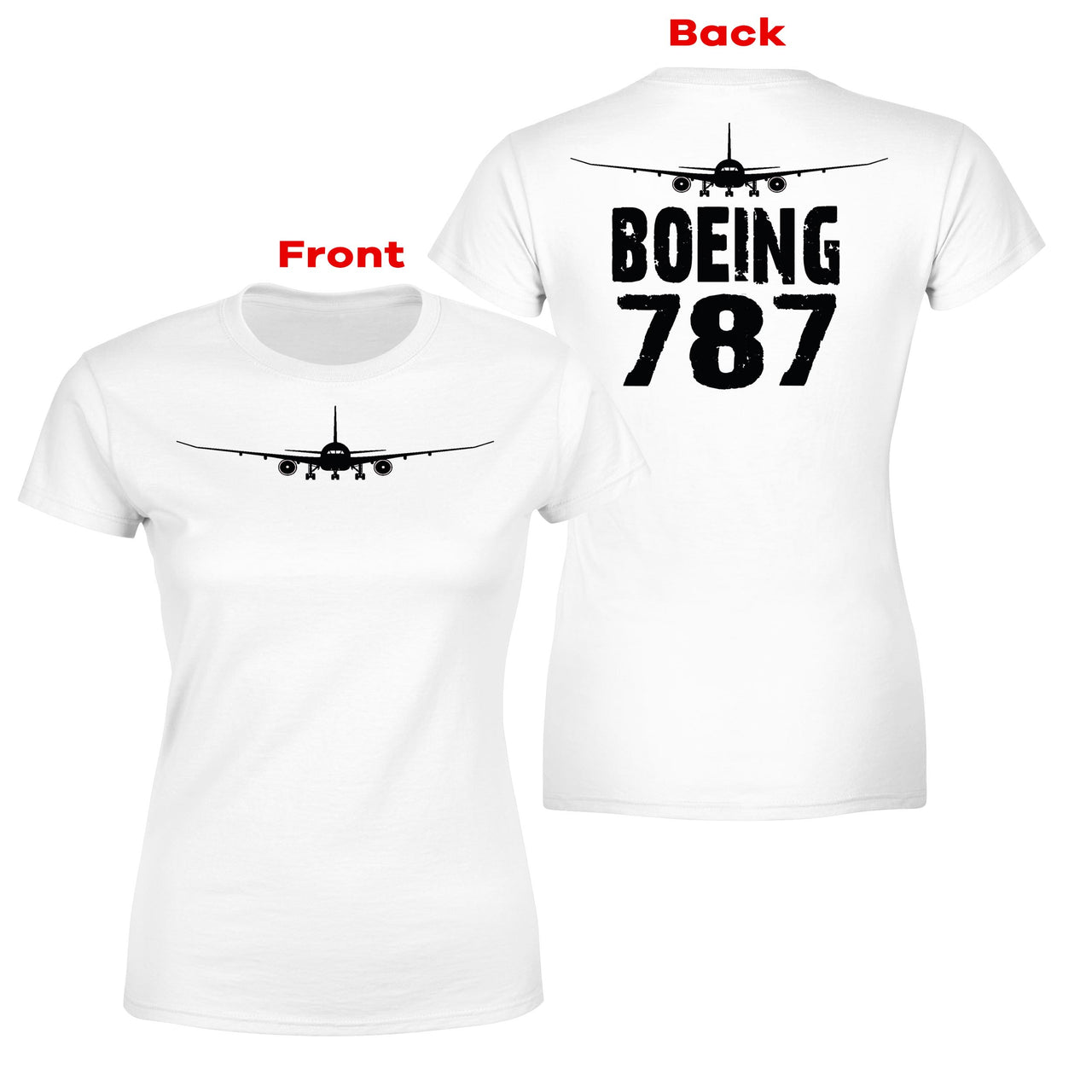 Boeing 787 & Plane Designed Double-Side T-Shirts