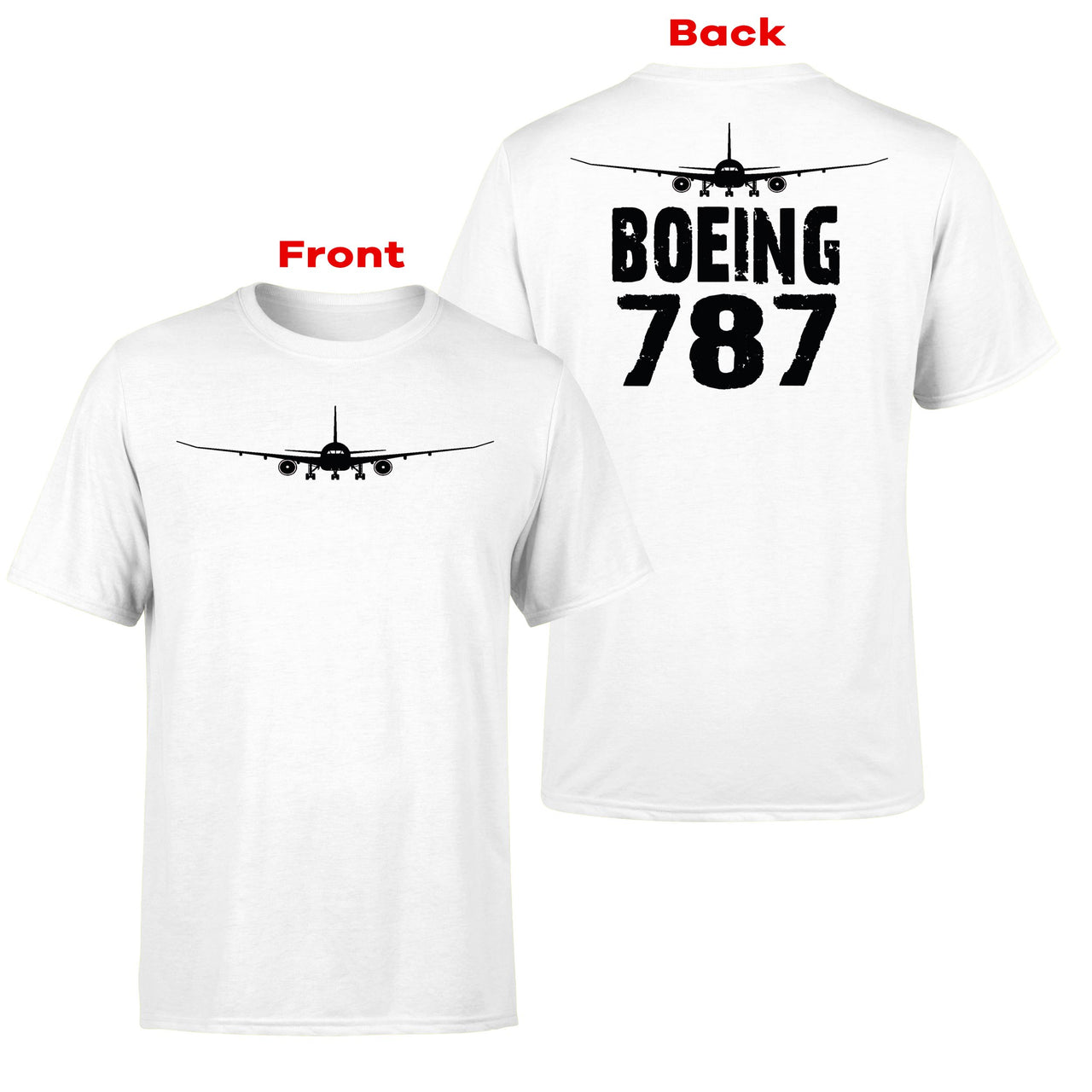 Boeing 787 & Plane Designed Double-Side T-Shirts