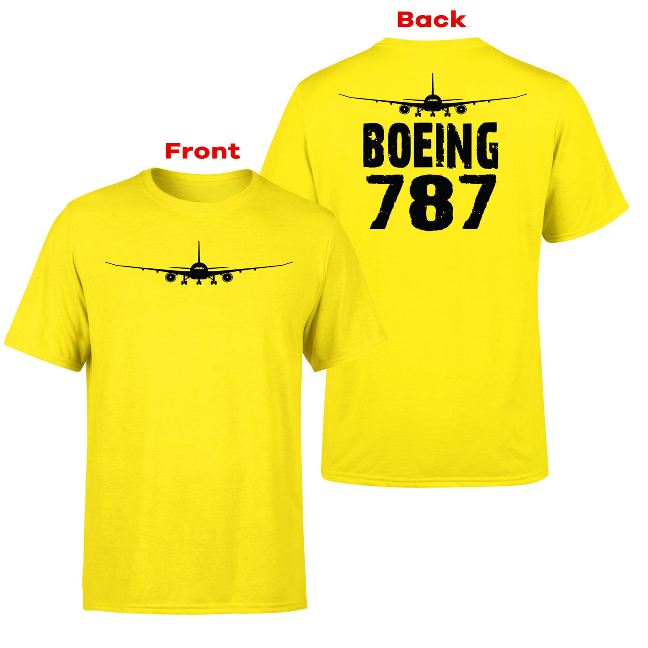 Boeing 787 & Plane Designed Double-Side T-Shirts
